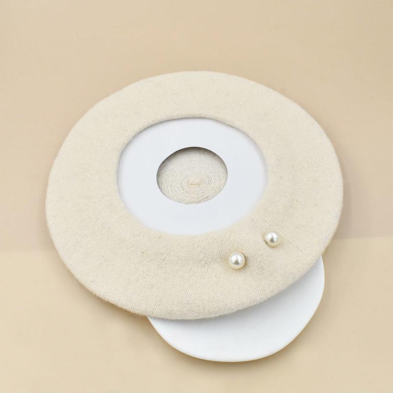 56cm Malířská čepice Lehký Perlový Baret Retro Kšiltovka Vintage Tenká Vintage Vlna Francouzská Dámská Podzimní