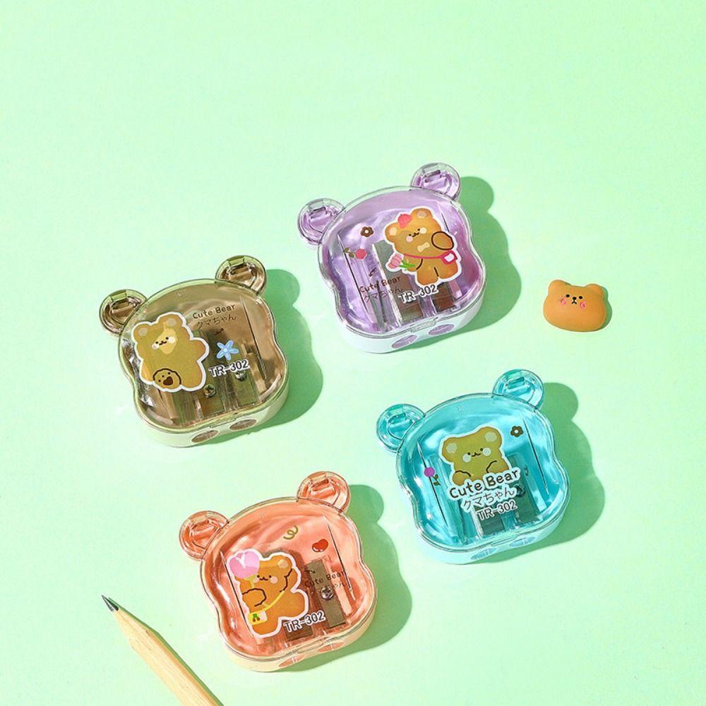 

2 отверстия Двойной карандашный резак Kawaii Карандашные режущие инструменты Школьные принадлежности random 1pc