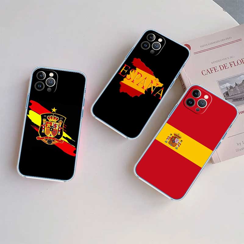 RE54 Spain Flag Transparent Phone Case for Motorola Moto G40 G04 G05 One Ace Action  Fusion + Plus Hyper Macro Vision Zoom