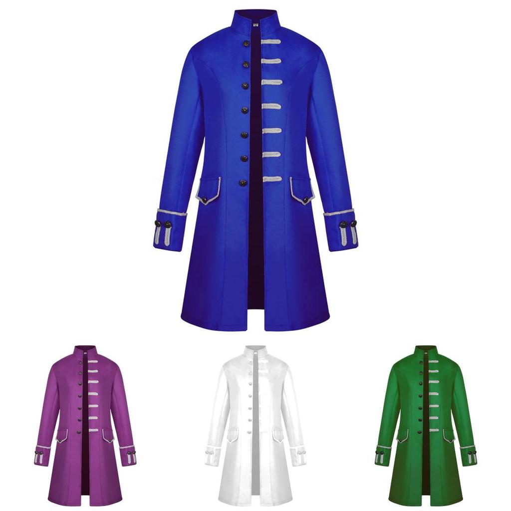 Unique Men Steampunk Vintage Jacket In Various Colors Perfect For Masquerade And Stage Performance