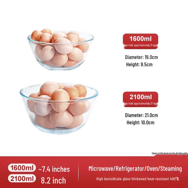 Youde Heat-Resistant Thickened Glass Bowl Set