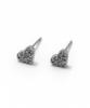 Ccorie 14K Gold Cubic Zirconia Heart Earrings Silver