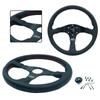 Modification de Voiture Volant de Course en Cuir Daim, Sport de Compétition 14 pouces Mugen Plat Universel
