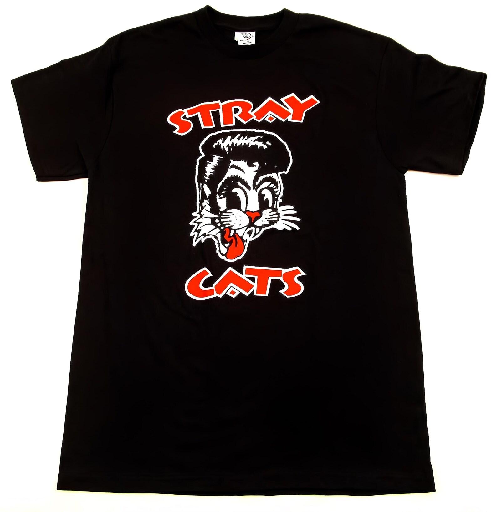 STRAY CATS T shirt Brian Setzer Rockabilly Cool T shirt Size S-4X Black Casual Gildan 5000 XL