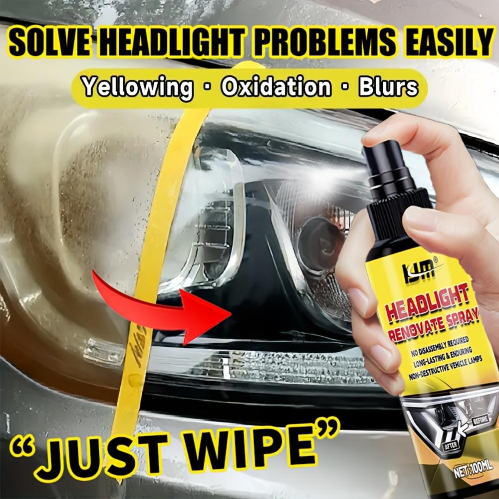 Professionelles Autoscheinwerfer-Restaurationsspray, ein einfach zu bedienendes Scheinwerfer-Wartungsset, das oxidierte, vergilbte und trübe