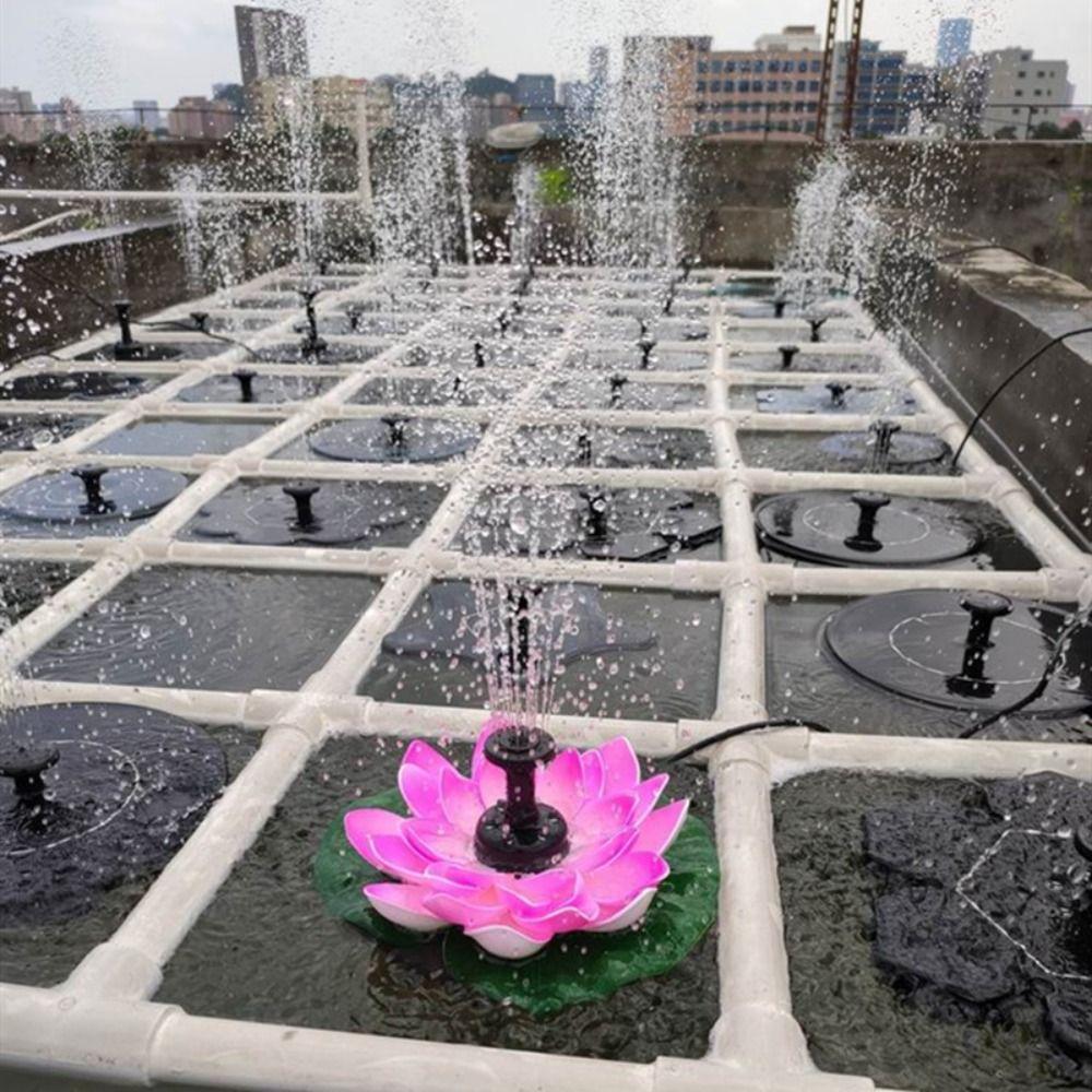 Floating Solar Powered Pump Multiple Nozzles Solar Water Fountain Bird Bath Fountain Garden