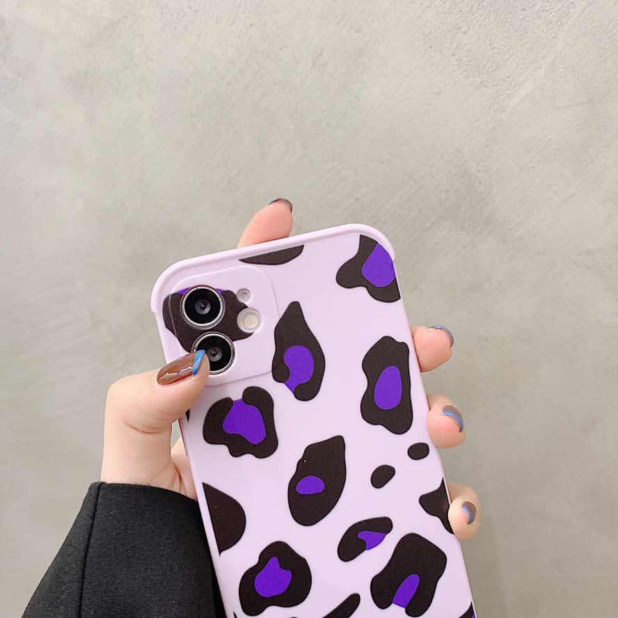 Koupit Cute Girl Purple Leopard Soft Silicone Phone Case For Iphone 12 Pro Max 12 Pro 12 12 Mini 11 Pro Max 11 Pro 11 7 8 Plus Xs Max Xr X