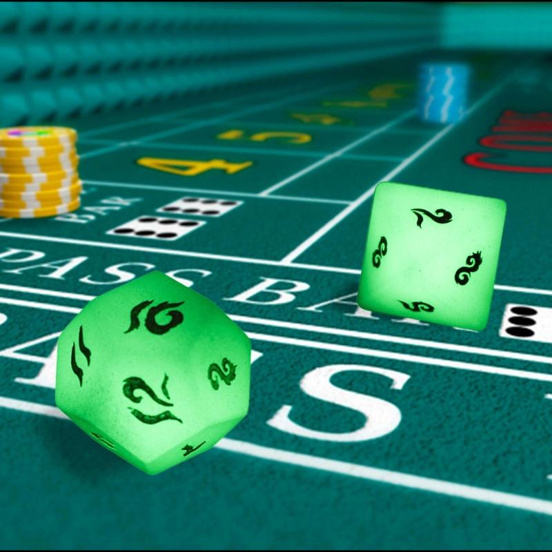 Natural Luminous Stone Dice Multi-faceted Dice Different Sizes Digital Number Dice DIY Board Game Kids Educational Toys