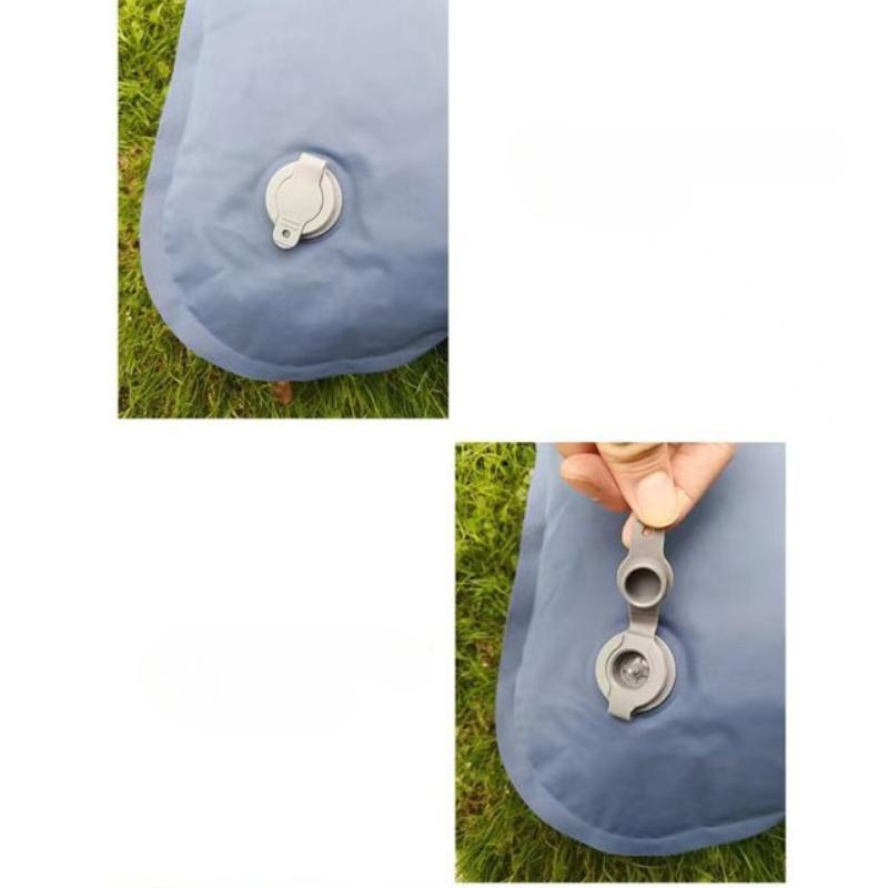 Tapis d'air gonflable en treillis pour 1 personne, coussin de couchage extérieur de Camping 40D TPU pieds, matelas pneumatique ultraléger, tente à gonflage automatique, appui-tête de voyage