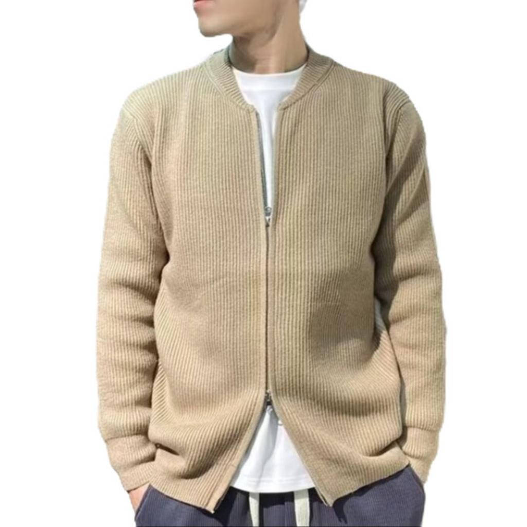 Large Size Sweater, Knitted Sweater Jacket, Men's Cardigan Jacket, Warm and Slim Fit Sweater