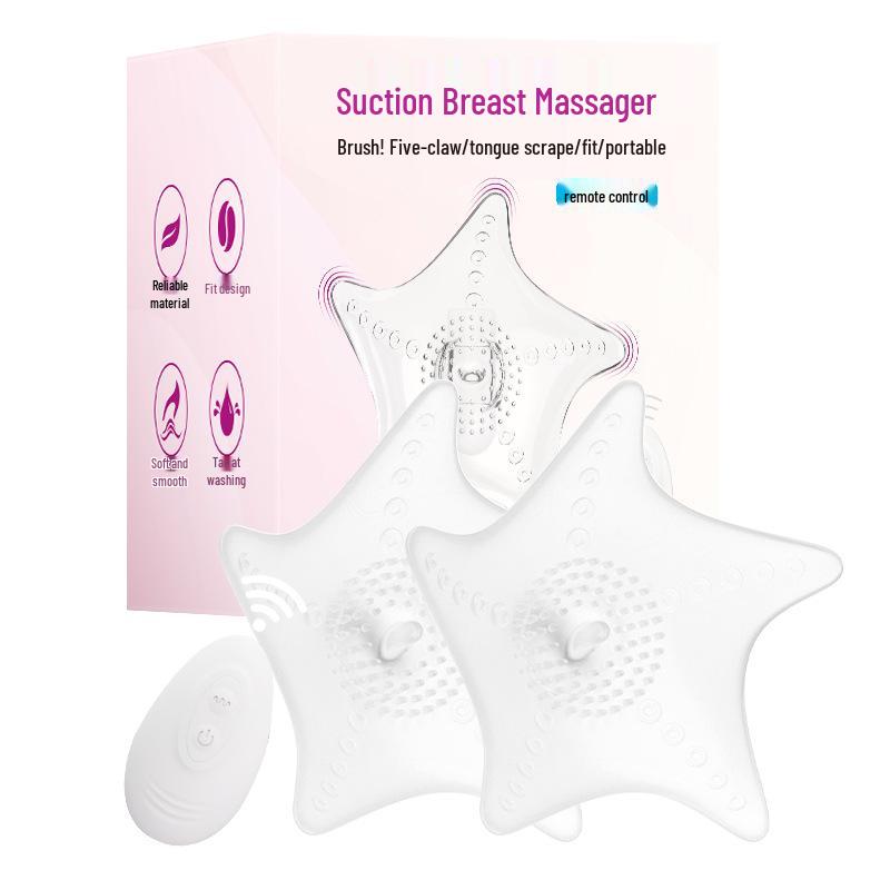 Vibrating Remote-Controlled Nipple Massager with Multi-Frequency and Rotating Features