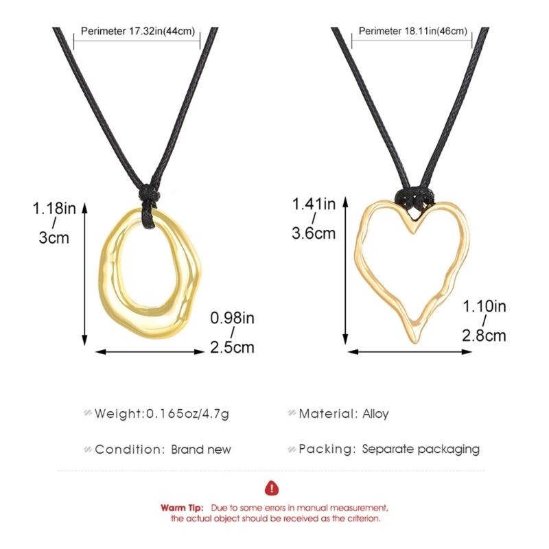 Irregular Pendant Necklaces Chain Necklaces CCB Material Pendant Necklace Neck Jewelry Perfect Gift for Fashion Lover