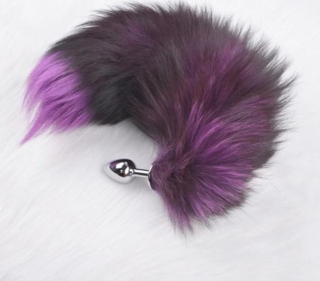 Fox Faux Fur Tail Metal Anal Stainless Steel Butt Plug  Butt Plug Tails