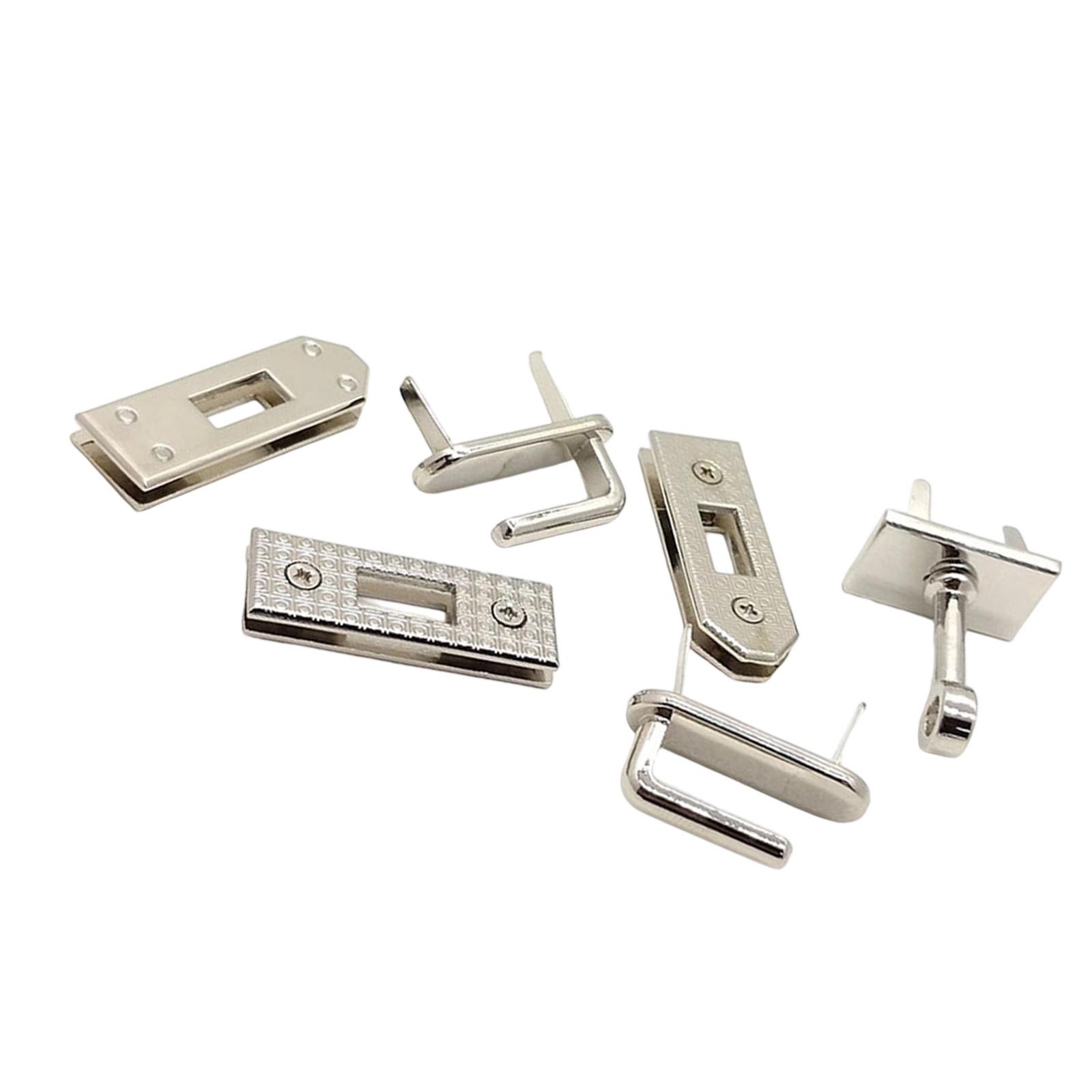 

6 шт. Фурнітура для замка сумки з цинкового сплаву, практичний стійкий до корозії набір застібок для гаманця для аксесуарів для ремонту саморобної сумки білий