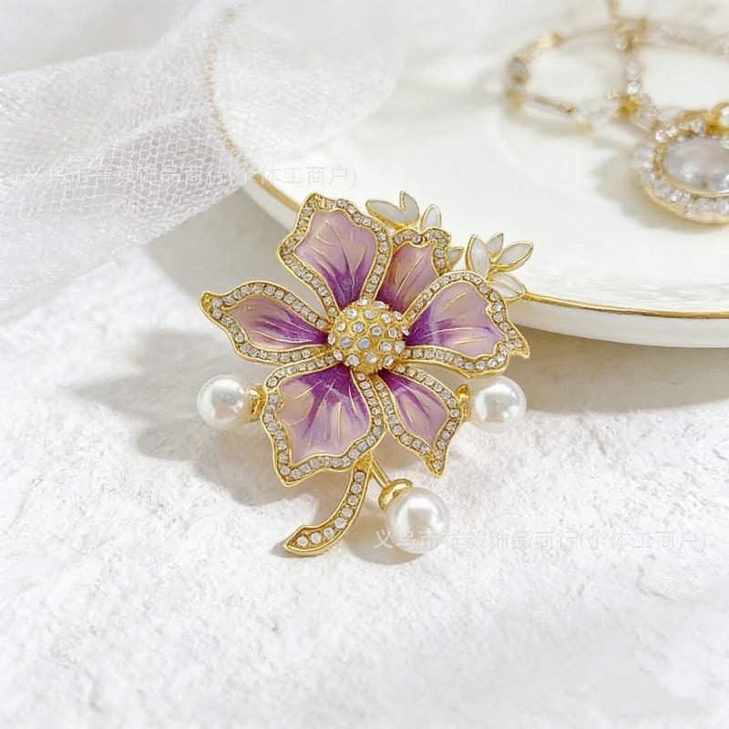 New Alloy Brooch High-end Niche Women's Peony High-end Pin Coat Suit High-end Versatile Brooch