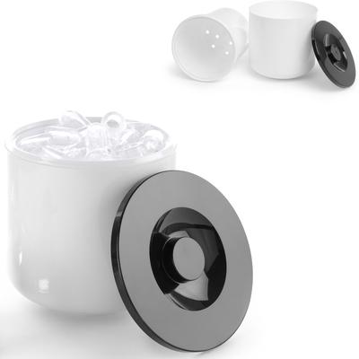 Ice Cube Container White with Black Lid 10L