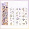 3sheets PET Flowers Stickers Decor Junk Journal DIY Scrapbooking Supplies Collage Decoration Stickers