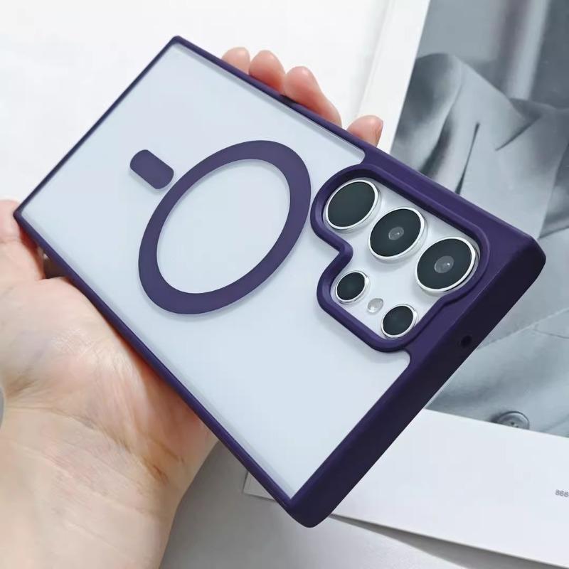 Transparent for Magsafe Magnetic Case For Samsung Galaxy S26 S25 S24 S23 S22 Plus Ultra FE Edge Wireless Charging Protect Cover