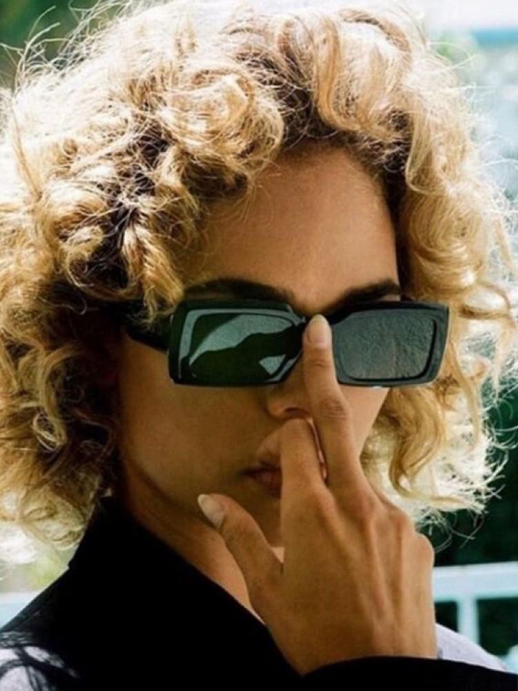 Pink Shades Women Small Sunglasses Black Fashion Square Vintage Retro Green Glasses Female Unisex Oculos Feminino