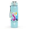 1PC Jesus Color Letter Logo Print 750ml Color Plastic Sports Water Bottle Leakproof Flip Straw Lid Suitable for Sports Office Home Use