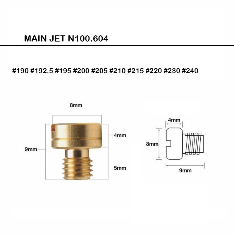 Main Jet For Mikuni Injectors # 90- # 240 For HS TM33 TM36 TM40 VM16 VM29 VM33 Carburetor HS40 HSR42 HSR45 HSR48 RS34 RS36 RS38