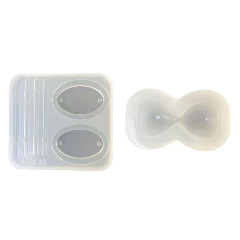

2 Pieces Flexible Silicone Sand Clock Molds Versatile Casting Tool for Soap Candle Making and Artistic Creation 1