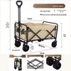 Foldable Outdoor Camping Wagon with Adjustable Handle