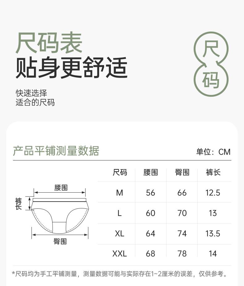 Fentenggan 7A Antibacterial Medical Grade Cotton 4 Anti Pinch Hip Middle Waist Underwear Women's Pure Cotton Crotch