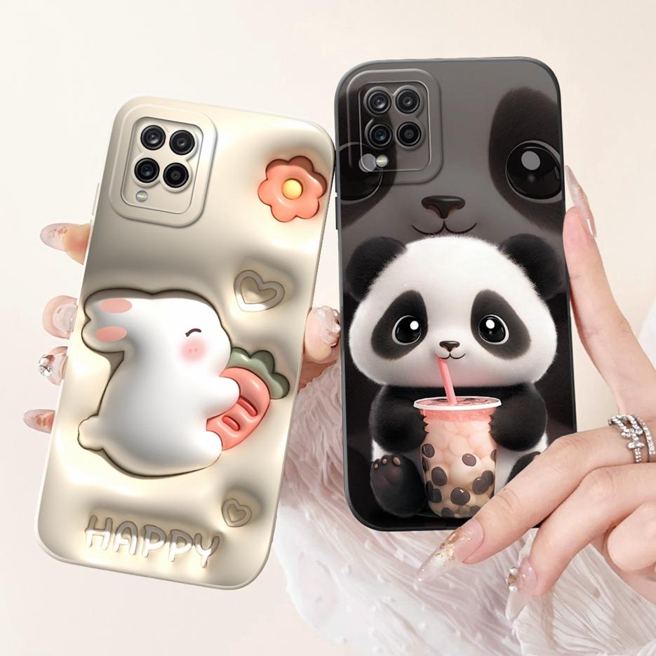 For Samsung Galaxy A22 4G Case SM-A225F Cute Panda Cartoon Cover Shockproof Phone Case For Samsung A22 A 22 5G A226B Soft Fundas