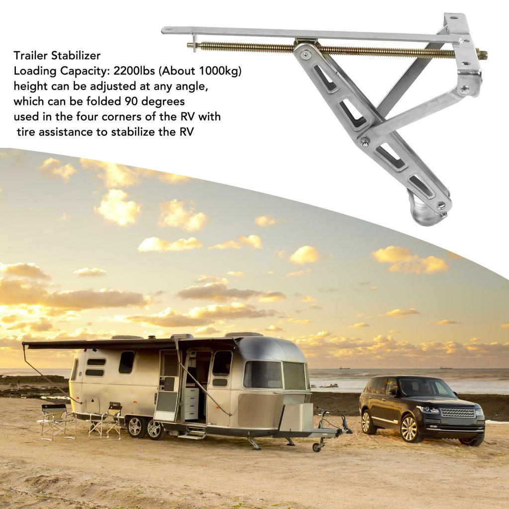 Trailer Stabilizer Easy To Fold 520mm Maximum Height Compact Trailer Stabiliser Lifter 105mm Minimum Height for Support Capacity