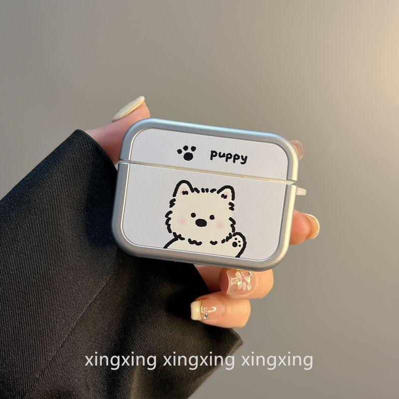 

INS Cute Cartoon West Highland Dog for Airpods4 Apple Protective Case Bluetooth Airpodspro2 Generation 3 Generation Earphone Case airpods3 Plating West Highland Dog [Single Shell]]