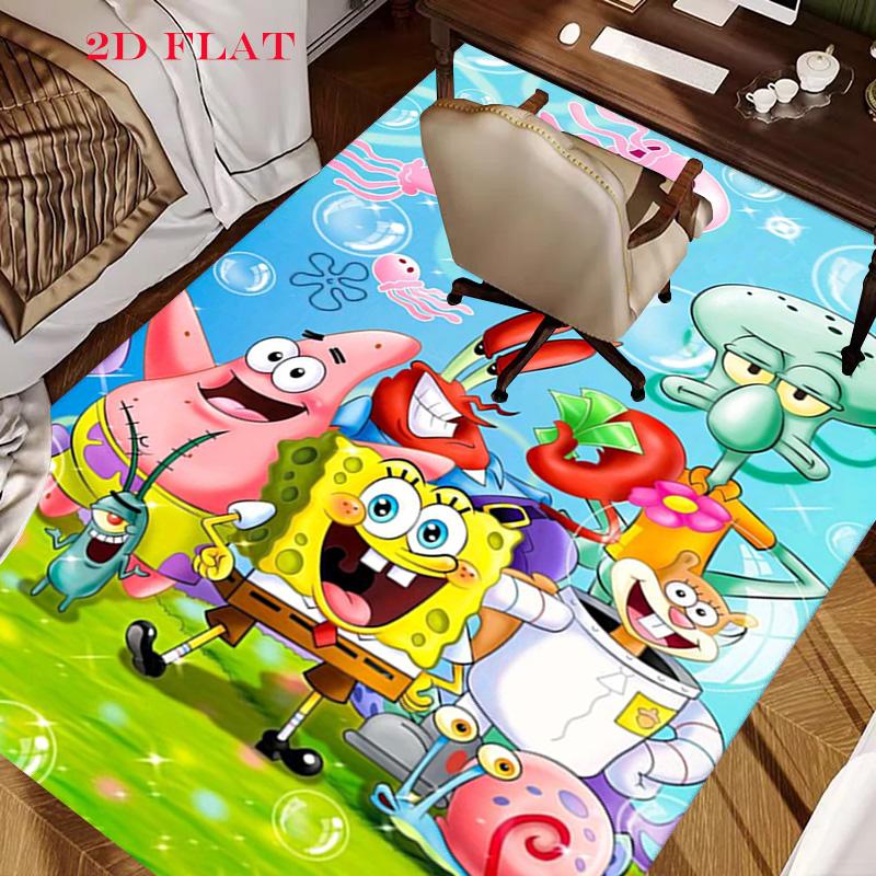 Spongebob Friends Adventure carpet Camping Trip Suitable For All Seasons Sheet Machine Washable Air Conditioning carpet