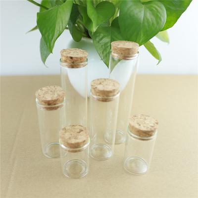 24 Stück/Los Kleine Korken In-vitro Dickwandige Glasflaschen Wunschflaschen Glasstopfen mit Korken Gläser Aufbewahrung Souvenir Behälter