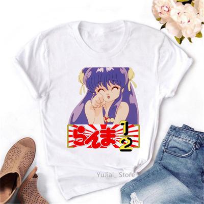 2025 Japanese Anime Shirt Women Summer Top T Shirt Femme White 90S Harajuku Kawaii T-Shirt Urusei Yatsura Girls Tees