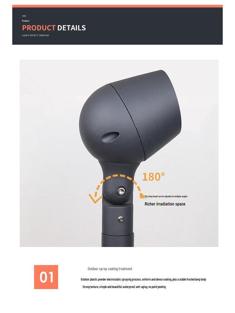 Waterproof LED Outdoor Tree Spotlights for Garden, Courtyard, and Villa with Lawn Ground Spike Installation.