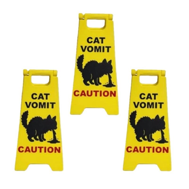 

Funny Cats Vomit Caution Sign Humorous Desk Sign Gift for Cats Lover Cats Themed Home Office Decors Cats Vomits Warning Sign
