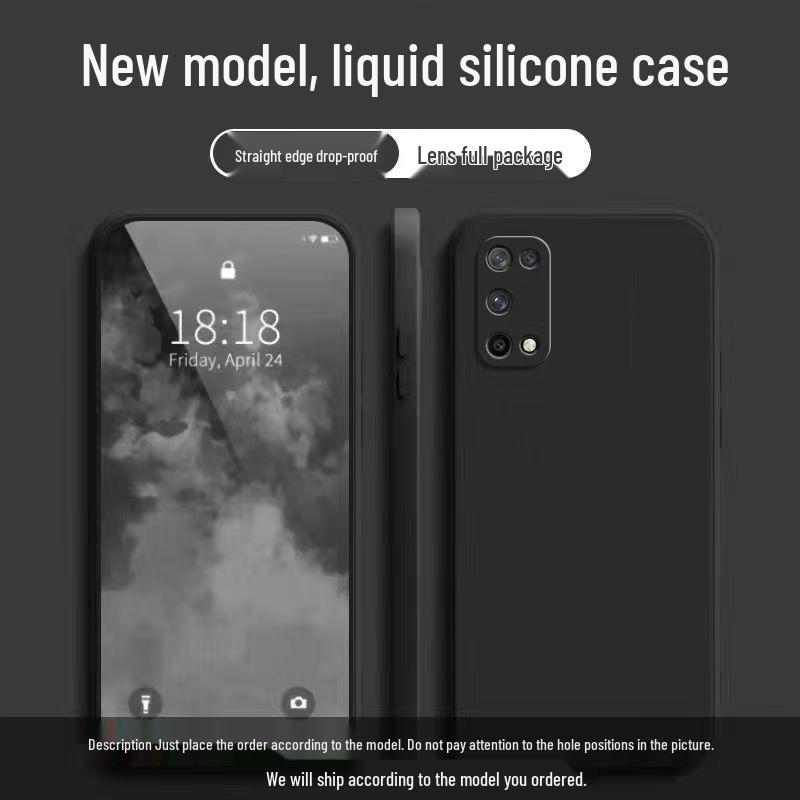 Realme V5 Solid Color Liquid Full Coverage Drop-Proof Soft Phone Case