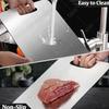 WXCOO Kitchen Cutting Board Food Grade Chopping Cutting Boards Thickened Stainless Steel Boards for Cut Vegetables Fruit Meat