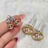 Fashionable European and American Facial Feature Long Stud Earrings