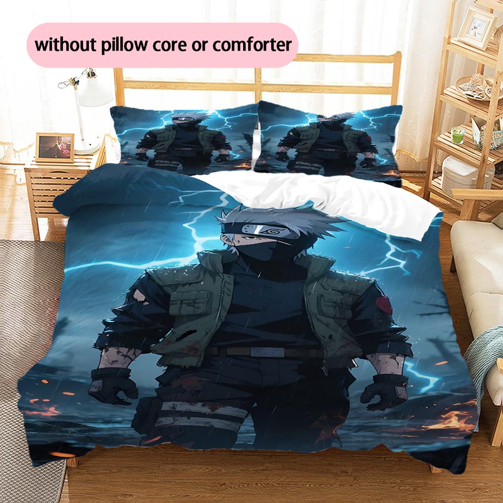 Cartoon Pattern Bedding Quilt Set Quilt Cover Pillowcase Home Decoration Birthday Gift (1 * Duvet Cover + 2 * Pillowcase, Without Core)