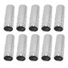 10 Stück Langlebiger E14 Kerzenlampenfassung Metallrohr 25x80mm Lampensockelrohr Glühbirnenlichtsockelhalter Beleuchtung Lampen DIY