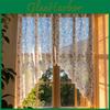 Elegantes Spitzentor-Halbvorhang mit Bogen und Blumenmuster für Wohnzimmer- und Schlafzimmerdekoration