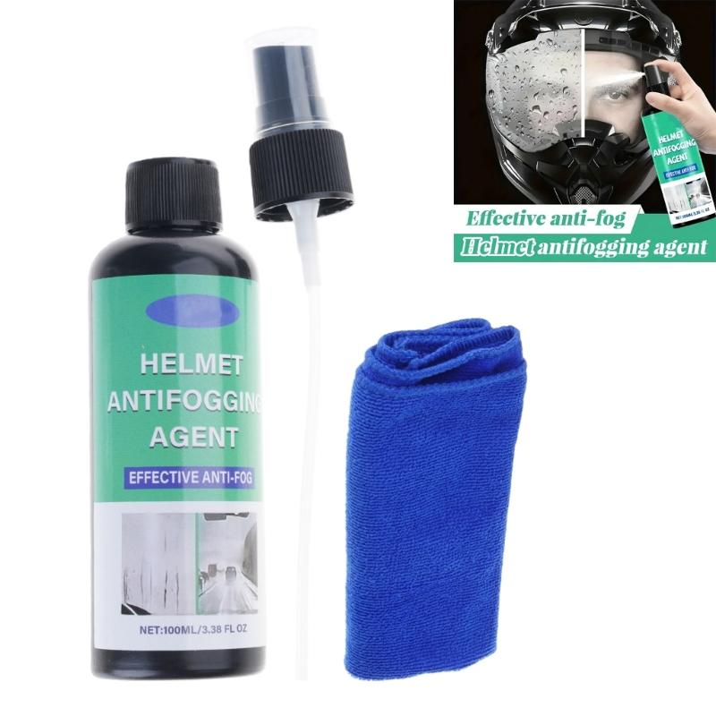 Anti Fog Cleaner for Helmets 100ml Sprays Reduces Fogging for Helmet Cleaner View During Motorcycle Rides