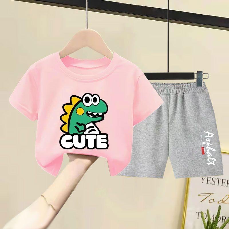 Boys' Short sleeved Short sleeved Set Summer New Style Set