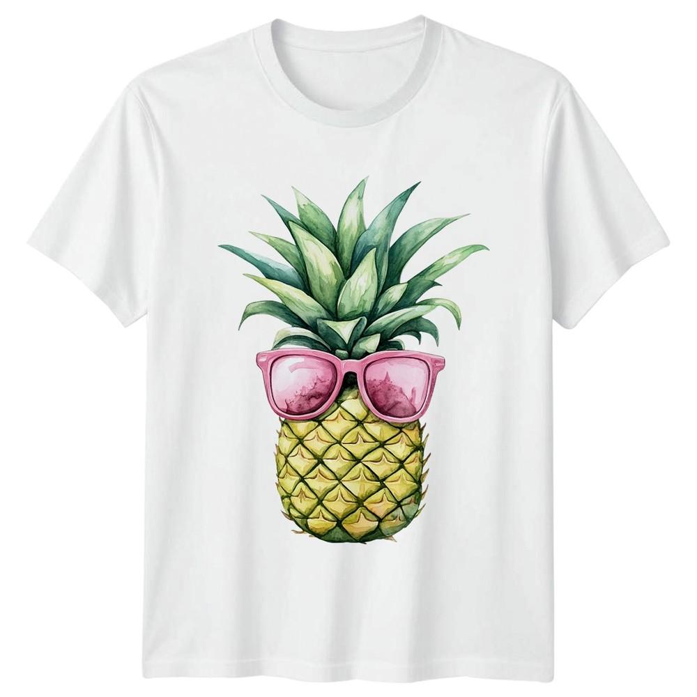 Tropical Pineapple Sunglasses Fruit Graphic Mens TShirt Womens Tee Unisex Unisex T-Shirt XL