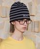UNALLOYED Logo Striped Beanie / Black