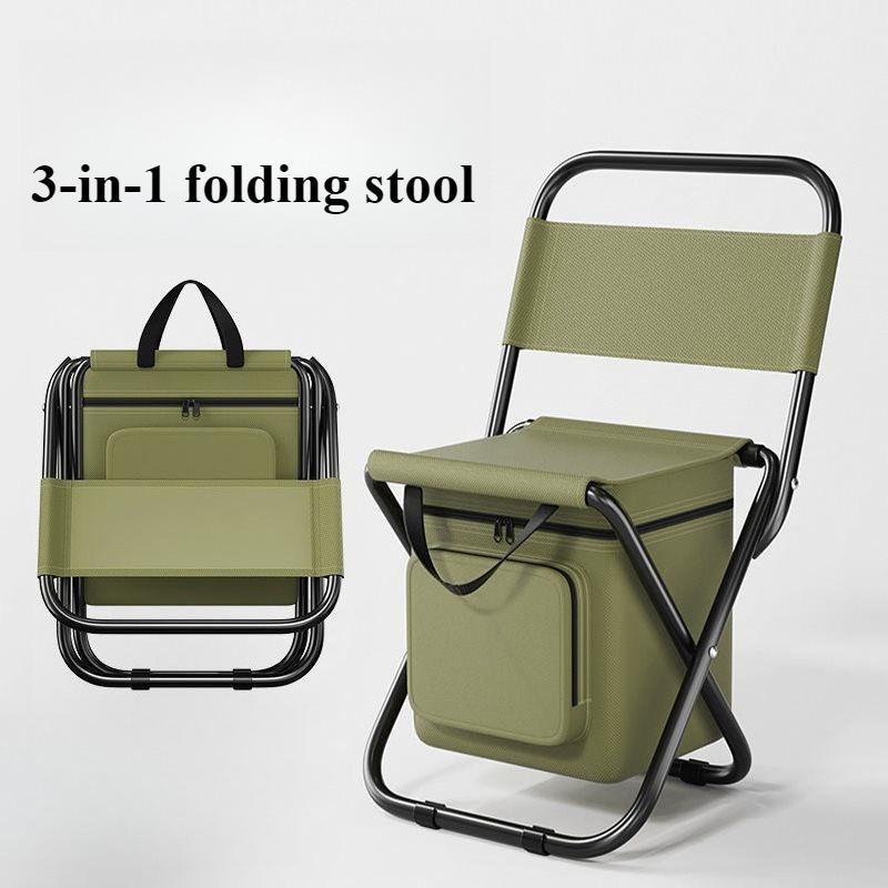 Portable Outdoor Folding Chair Three-in-one Leisure Chair Outdoor Camouflage Pony Camping Fishing Ice Bag Chair