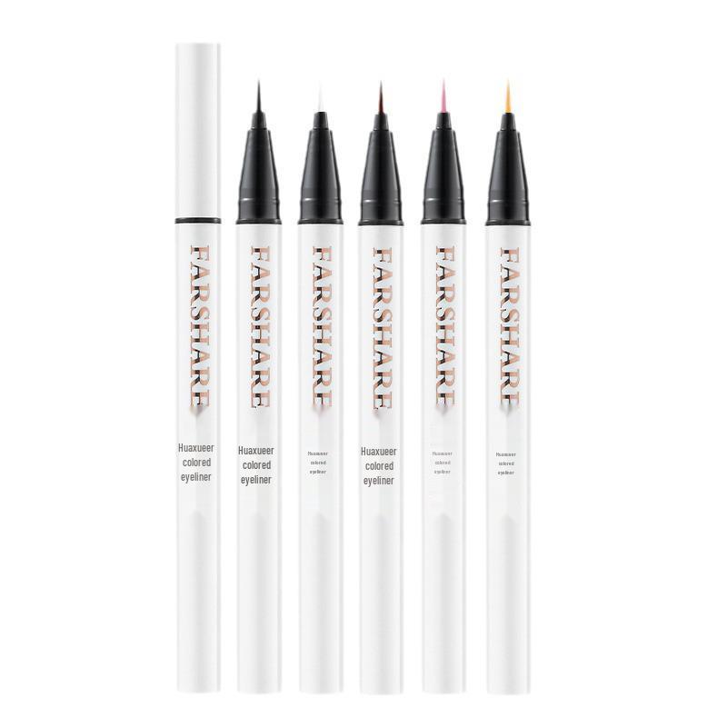 Huaxueer Quick-Dry Waterproof Eyeliner Pen - Ultra-Fine, Smudge-Proof, Long-Lasting Color for Cosplay and Stage Makeup