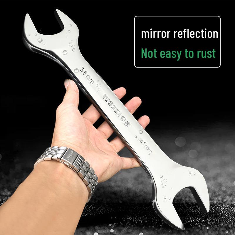 Metric Mirror Finish Double End High Hardness Open End Wrench - Multi-Spec Hand Tool