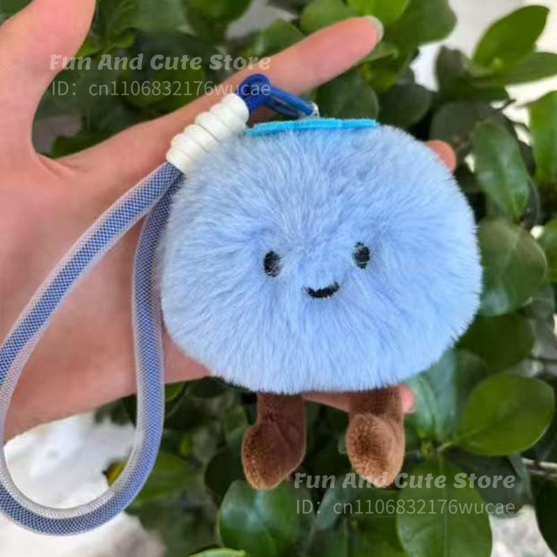 Flauschiger Blaubeer-Plüsch-Schlüsselanhänger, Weiches Stofftier-Spielzeug, Taschenanhänger, Handy-Anhänger, Bedeutet 'Schlechte Laune abwehren', Heimdeko-Schmuckstück Geschenk
